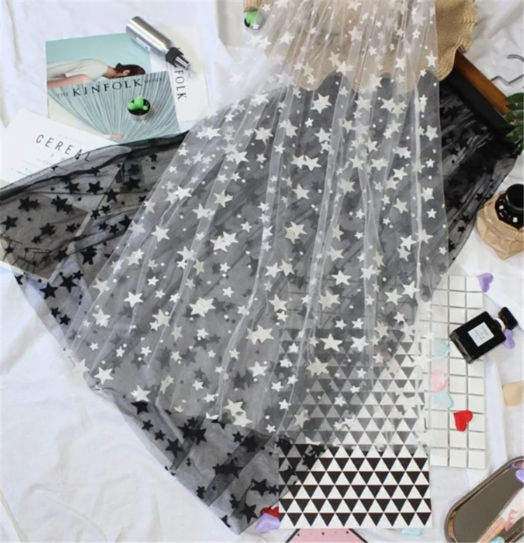 star mesh overlay skirt
