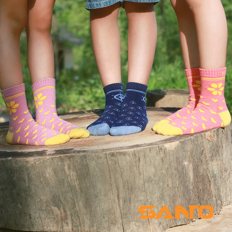 Merino Wool Socks Children Boy Girl Winter Thermal Cycling Woolen Socks