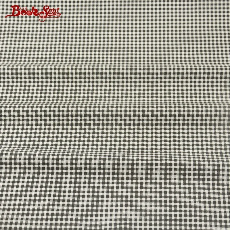 

Booksew Fabric Black and White Checks Patterns 100% Cotton Soft Material DIY For Quilting Textile Baby Cloth Curtain Tecido