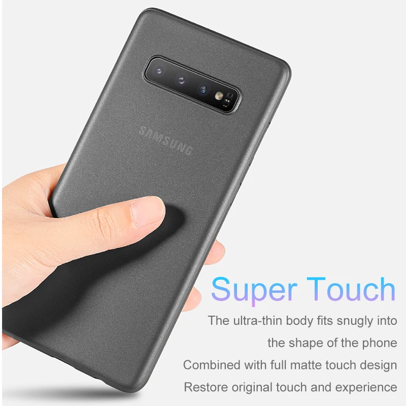 0.3mm Ultra Thin Hard Phone Case For Samsung Galaxy S8 S9 S10 Plus Note 8 9 Matte Transparent Pc Cover Case For Samsung S 8 9 10