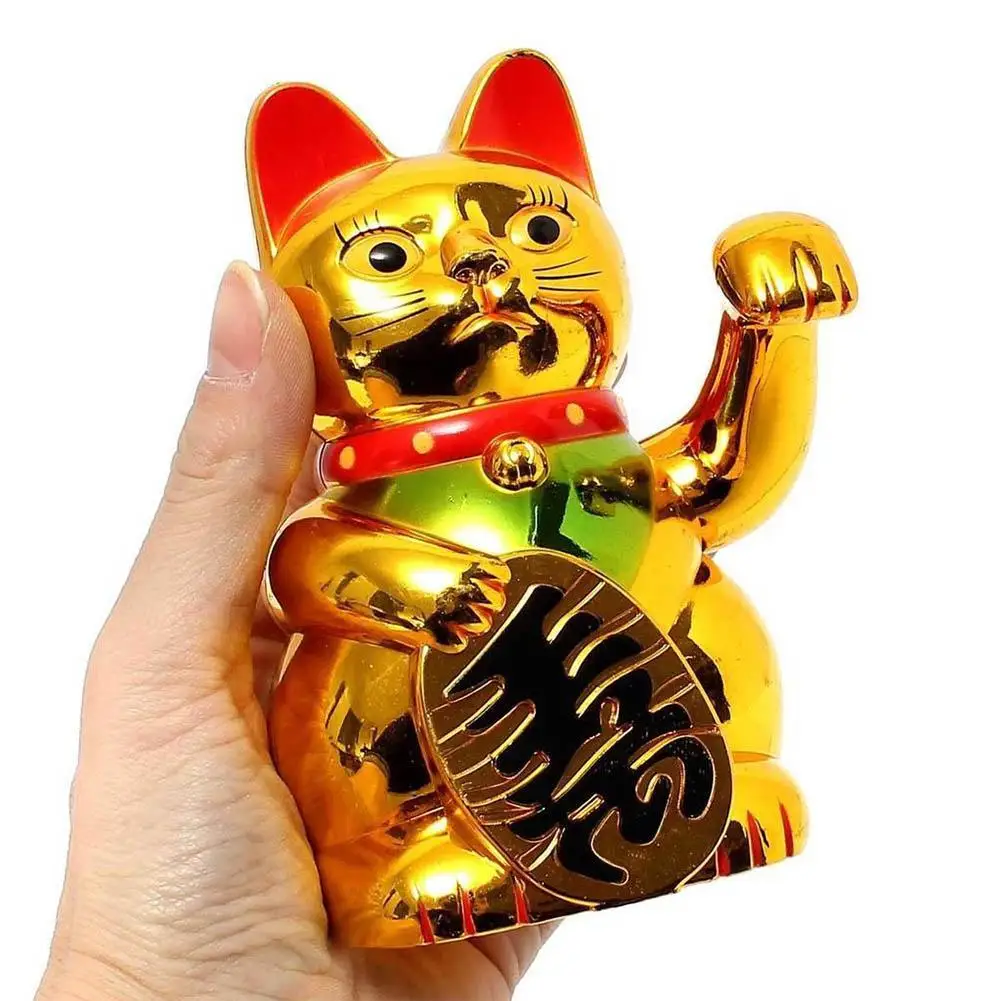 Богатство развевающаяся рука кошка китайский счастливый Кот золото Maneki Neko милый Фэншуй Декор Добро пожаловать кошка ремесло искусство магазин украшения