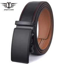 Plyesxale мужской ремень кожаный роскошный бренд мужской ремень Воловья Кожа Мужские автоматические ремни черный кофе ceinture homme люкс marque G12