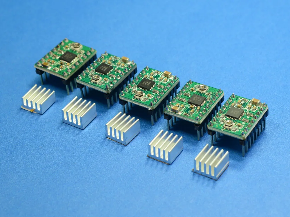 10PCS 3D Printer A4988 Stepper Motor Driver Reprap + Self-adhensive Heatsink |