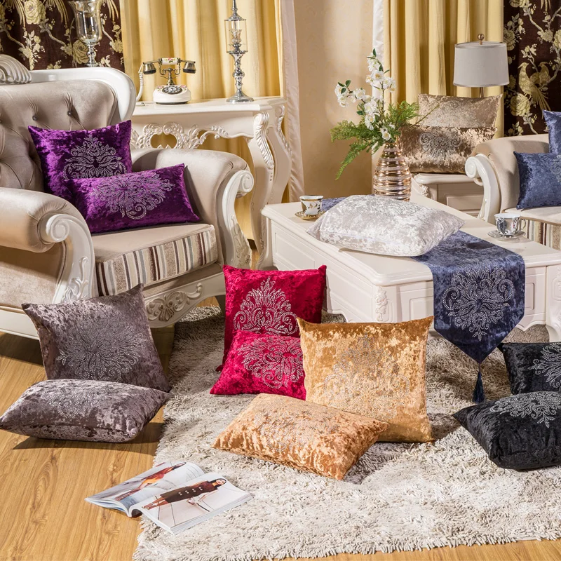 Модный качественный роскошный плотный вельветовый чехол для подушки с цветочным рисунком лебедя, чехол для подушки на стул, домашний декор для дивана, кровати, стула, гостиницы