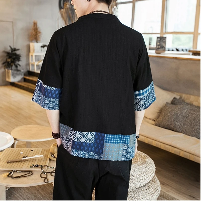 Кимоно Haori Kimonos для мужчин кимоно каратэ костюм самурая японское Традиционная