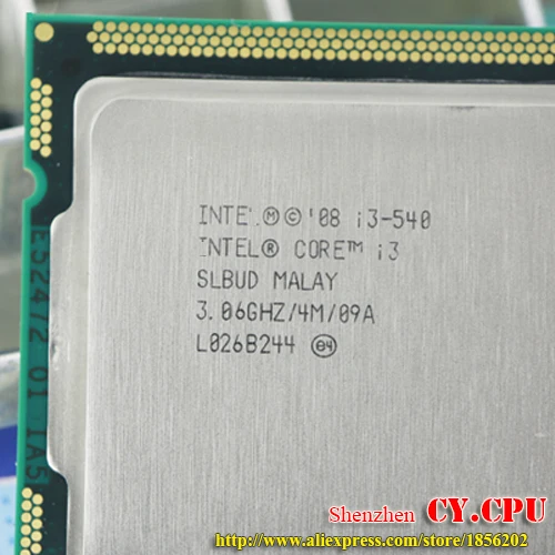 Intel I3 540 процессора, /3.06 ГГц/LGA1156/4 МБ/Dual Core/I3-540 pengiriman безвозмездно scrattered buah работает