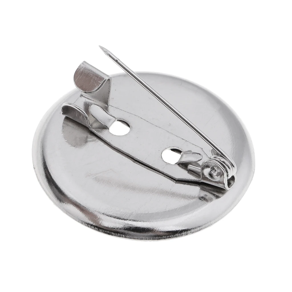 20 Pieces 23MM Metallic Rustless Pin Back Button Base Back Badge Button Supplies Pin Disk Base Pad Customize Personalize Badg