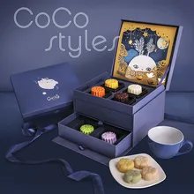 Cocostyles пользовательские пустой Роскошный переплет cake box с красочной печатью и лазерная резка за смешные вечерние события спасибо подарок коробка