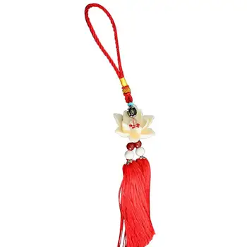 

Lotus Car Hanging Pendant Lucky Fortune Safe Character Double Spike Ear Lotus