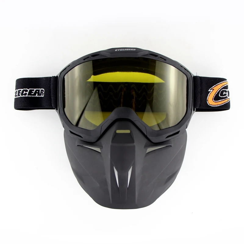 Cyclegear moto rcycle очки с маской moto r велосипед съемный модульный очки moto cross racing gafas occhiali moto CG02 - Цвет: yellow