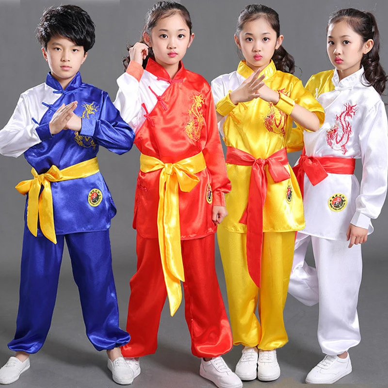 

Children Adult girl Taekwondo Dobok Wushu Costume Kimono Judo clothing Chinese Kung Fu Suit Tai Chi Clothing Martial Art Uniform