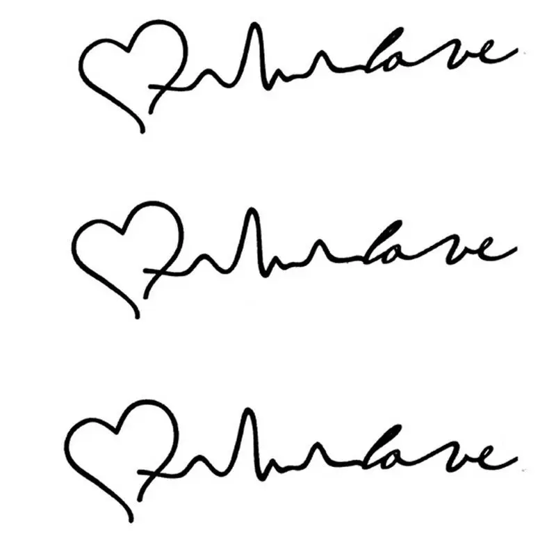 Temporary Tattoo sticker for body art heart beat wave water transfer flash tattoo fake tatoo men women tattoos | Красота и здоровье