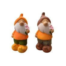 Садовые статуэтки фермера и лягушки горшечные растения декоративные скульптуры мультфильм лягушка цветочный горшок украшения керамический садоводческий Декор