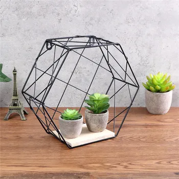 

Multifunctional Wall Hanging Shelf Organizer Hexagonal Iron Shelf Home Decor Bathroom Shelf
