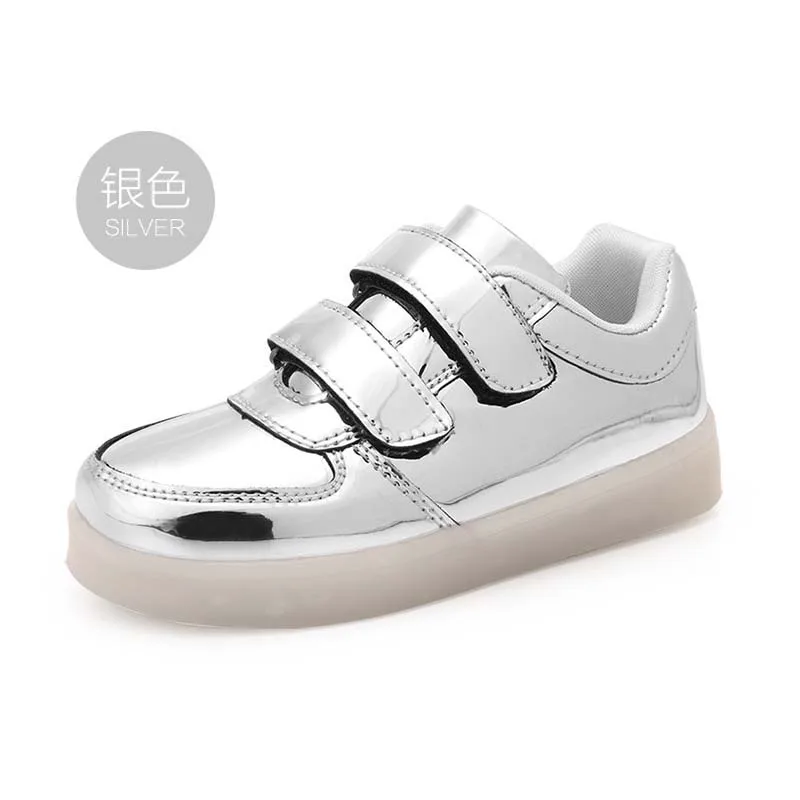 Loop de Carregamento Sapatos das Meninas dos Meninos Sapatos de Flash Kashiluo Crianças Levaram Sapatos Sneakers Crianças Gancho Usb Moda Luminosa Brilhante 19 Cheap kids led shoes