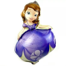 new small Size 40*23cm Princess Sofia Foil Balloons Queen Sophia Globos Aluminum Ballons Party Decoration AIR globos