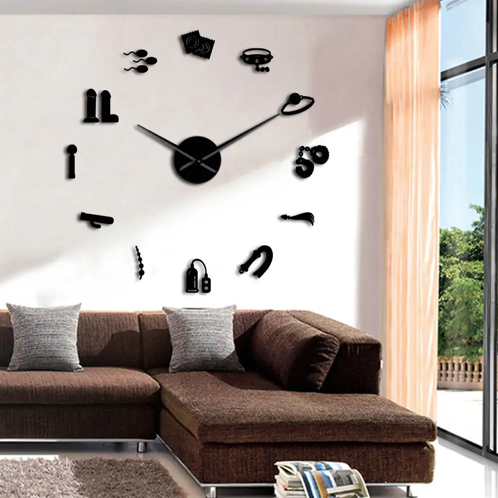 Reloj De Pared Grande Arte De La Pared Decoracion Intimo Erotico