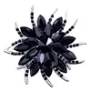 Cristal broche Broches pour femmes de haute qualité fleur Broches bijoux de mode fête de mariage-noir ► Photo 1/4