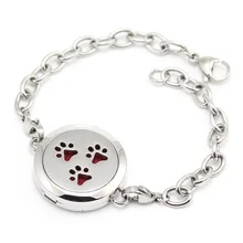 10 шт./лот 25 мм Нержавеющая сталь Для женщин собаки Эфирные масла аромат диффузор духи медальон браслет с колодки