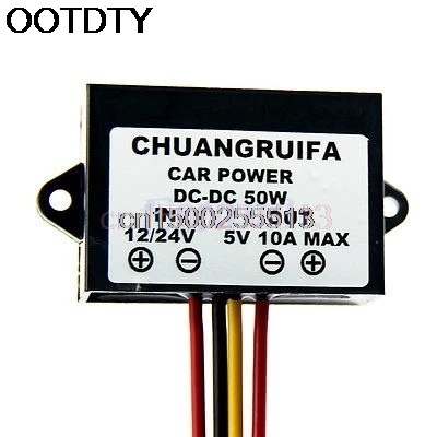 

Waterproof DC 12/24V to 5V 10A 50W Buck Step-Down Converter Module Car Power