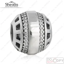 2016 Otoño Siempre Marca Logo Granos Del Encanto Con Micro CZ Original 925 Joyería de Plata Esterlina Para Las Mujeres Fit Shealia Pulsera Diy