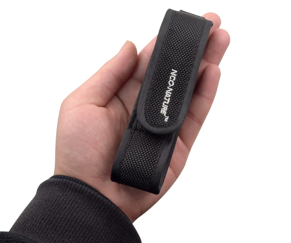 

Hotest NICO Flashlight Holster LED flash light holder Nylon Torch Case Belt for 16340 AA CR123 18650 flashlights Diameter 40mm