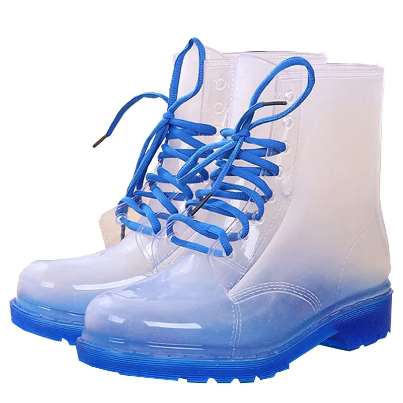 

New Autumn Rainboot Women Rubber Shoes Waterproof Boots Ladies Fashion Ankle Boots Girl PVC Shoes Jelly Rain Shoes Spring Botas