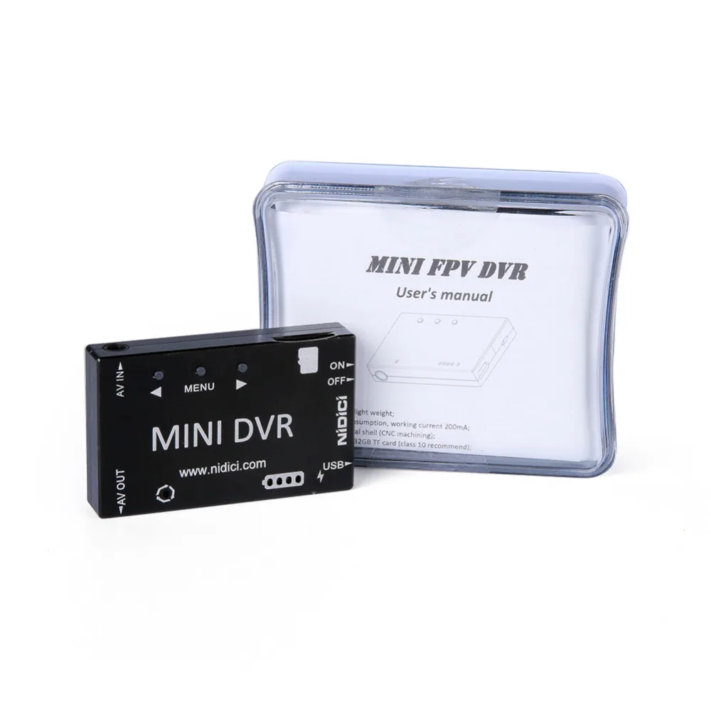 

Mini DVR module NIDICI LOGO NTSC/PAL switchable with Aluminum alloy casing built-in video encoder & 3.7V/400mAh battery for FPV