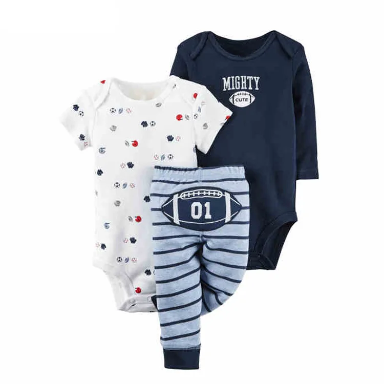 Комплект одежды для новорожденных мальчиков и девочек, боди в полоску с длинными рукавами и цветочным рисунком+ комбинезон с короткими рукавами+ штаны, комплекты из 3 предметов