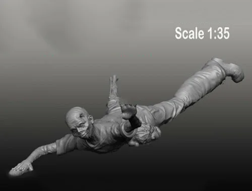 1/35 Zombie - Crawling   Resin figure Model kits Miniature gk Unassembly Unpainted