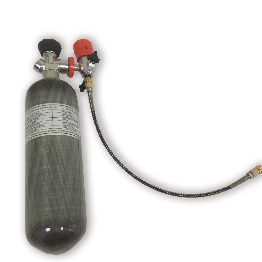 Acecare mini 2.17L 300bar compressed air cylinder carbon fiber matrial with air valve and fill