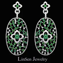 78 мм Длинный Дизайн Роскошный зеленый/синий/черный/белый свадебный большой серьги, AAA циркон ювелирные изделия для серьги для невесты