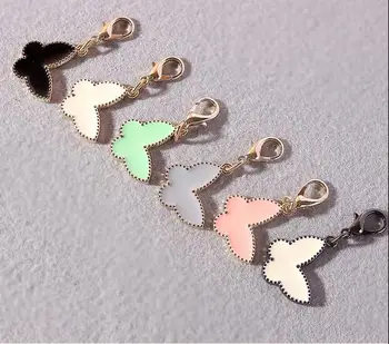 

Free shipping Bag with Parts & Accessories (20 PCS/lot) chain with metal butterfly widgets that sank bags hang drop zip