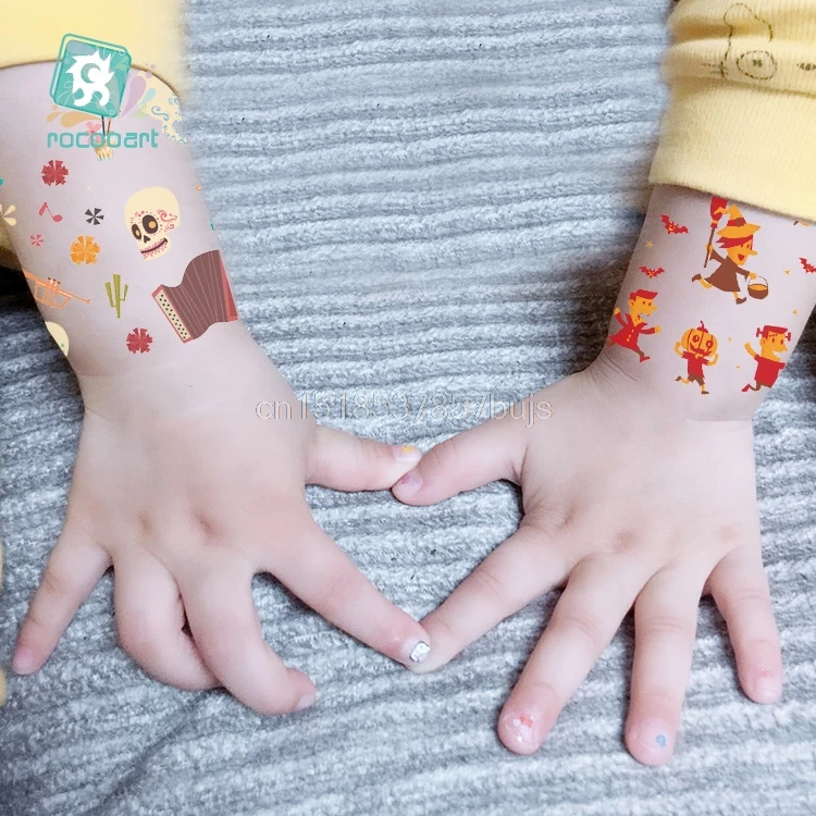 12x7 5 см мультфильм татуировка на Хэллоуин для детей поддельные татуировки боди