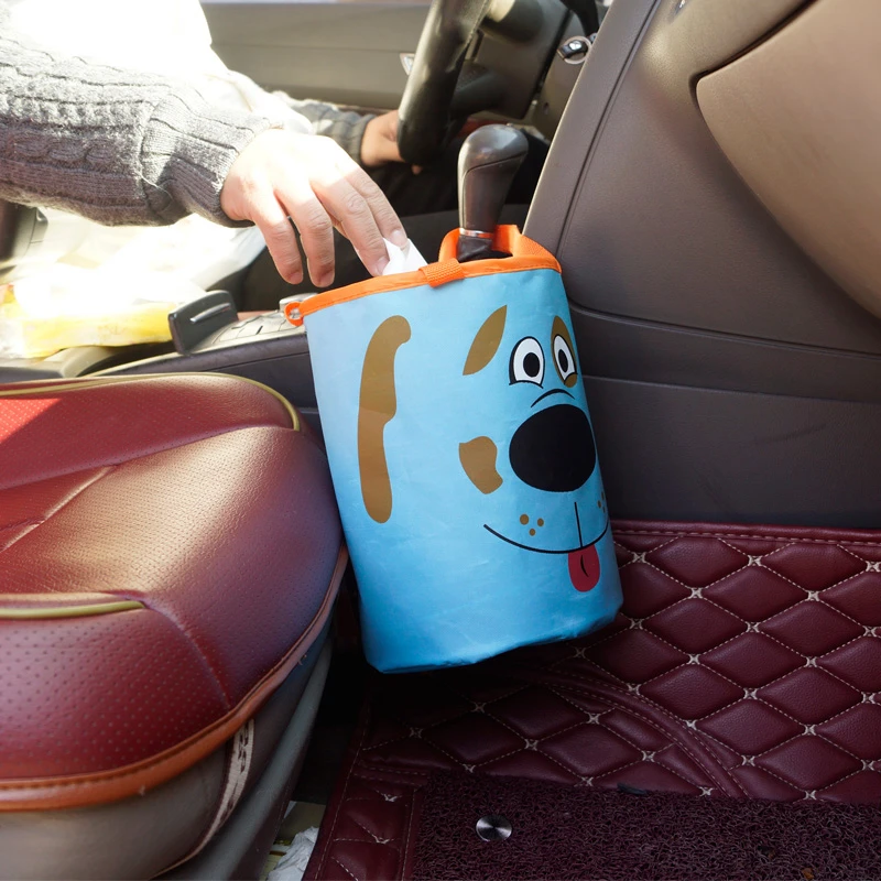 

Car Trash Bin Auto Organizer Storage Box Car Trash Can Rubbish Garbage Holder Seat Back Bag Bucket Accessories