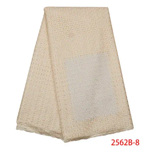 Высокое качество нигерийский шнур кружевная ткань Африканская кружевная ткань растворимый в воде гипюр кружева ткани для женщин KS2562B-4 - Цвет: picture 3