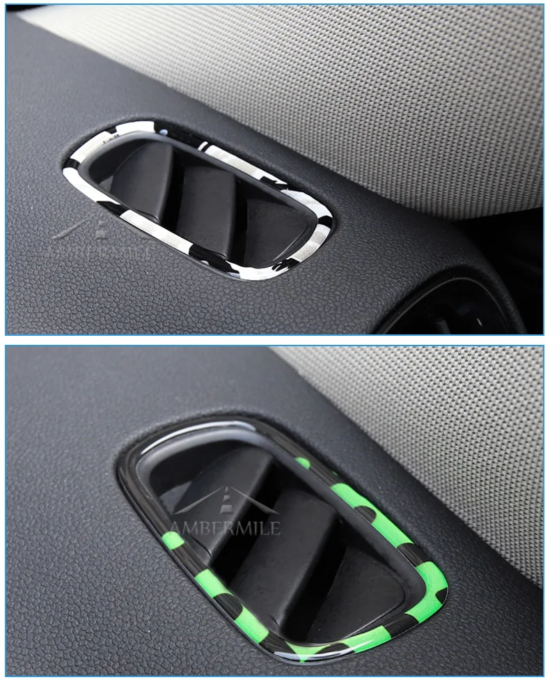 3D Car Dashboard Air Outlet Vent Frame Trim Stickers Decoration for Mini Cooper Countryman F60 Accessories Car Styling (7)