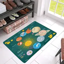 Солнечный Системы Придверный коврик из полиэстера и нескользящий, дверной половик ковер 3"(L) x 18"(W