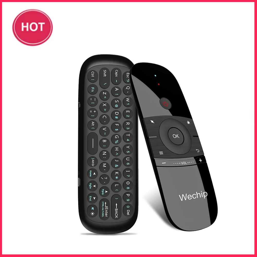 

Wechip W1 2.4G Air Mouse 6-Axis Motion Wireless Keyboard Remote Control Infrared Remote Learning for Android TV BOX
