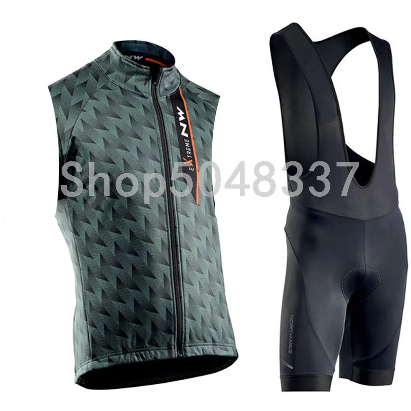 1 Новинка Лето NW pro Мужская одежда для велоспорта велосипед maillot ropa ciclismo мужские без рукавов Велоспорт Джерси велосипед Bib шорты набор - Цвет: 1