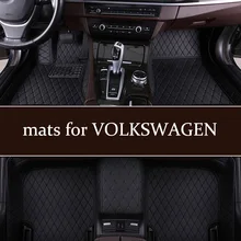 Кожаные автомобильные коврики для VOLKSWAGEN Amarok Canyon Aventura Atlas Beetle A4 A5 Bora Polo Golf Maggiolino модель 1995-2019s