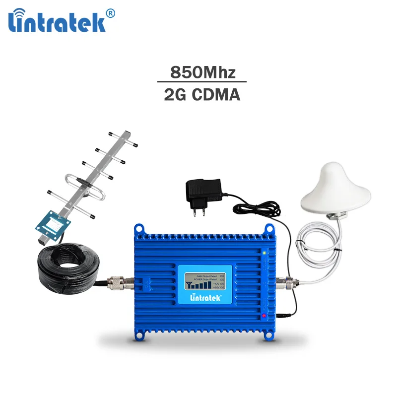 

Lintratek Repetidor 850Mhz Signal Repeater 2G CDMA 850Mhz Celullar Signal Booster 70dB AGC Booster 2G Amplifier Amplificador #58