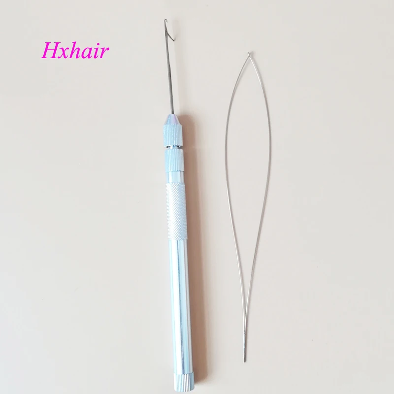 

Freeshipping - 100pcs Aluminium Handle Multifunction Pulling Needle / Micro Rings Links / Loop Hair Extension Tools