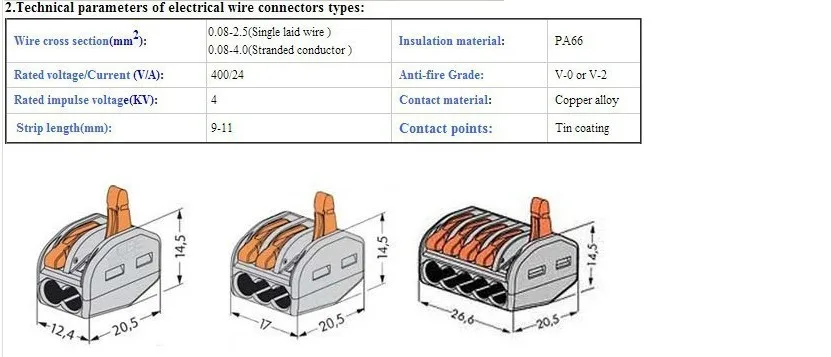 PCT215 Универсальный Компактный проводной разъем 5 pin, проводниковый блок 0,08-2.5mm2 10000 шт./лот, DHL