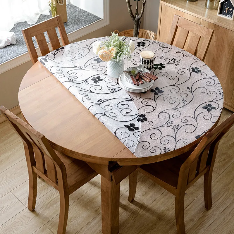 

Customize pvc round tablecloth Waterproof table mat Insulation Party table decoration mat wooden table Protection cover placemat