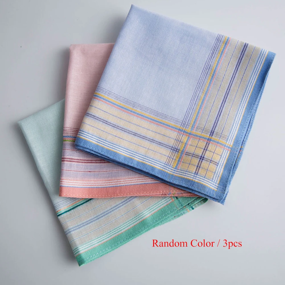 3 шт. платок многоцветный клетчатый полосатый мужской Карманный квадратный бизнес полотенце для сундуков платки Карманные Платки Шарфы 100%