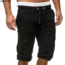 KLV мужские шорты летние мужские спортивные брюки Слаксы повседневные эластичные спортивные однотонные мешковатые с карманами брюки Горячая Распродажа 9603