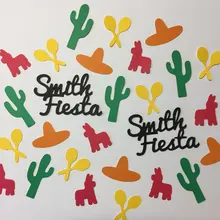 Пользовательское имя фиеста или Cinco de Mayo Свадьба День рождения конфеттис для декорации стола для девичника украшения для девичников