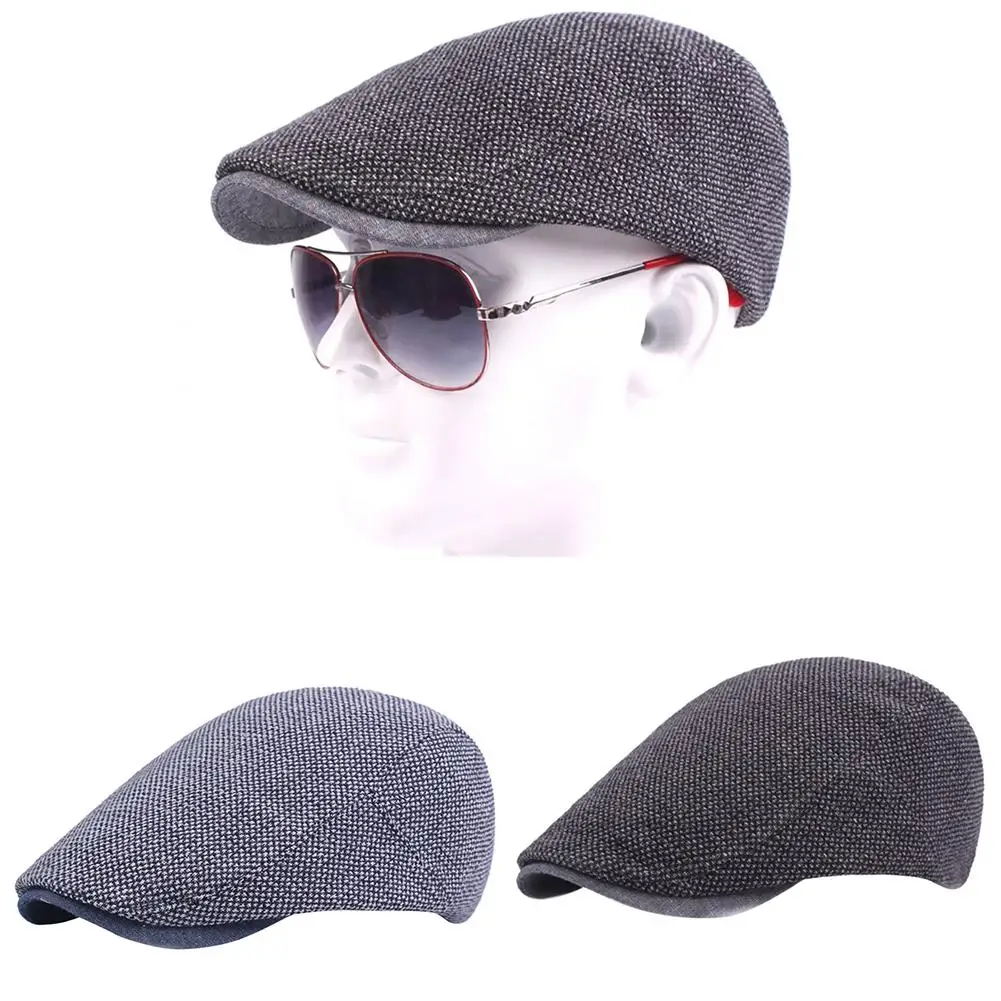 

Cotton Men Women Adjustable Newsboy Cabbie Cap Autumn Winter Fashion Design Models Berets Flat Caps Gentleman Newsboy Hat