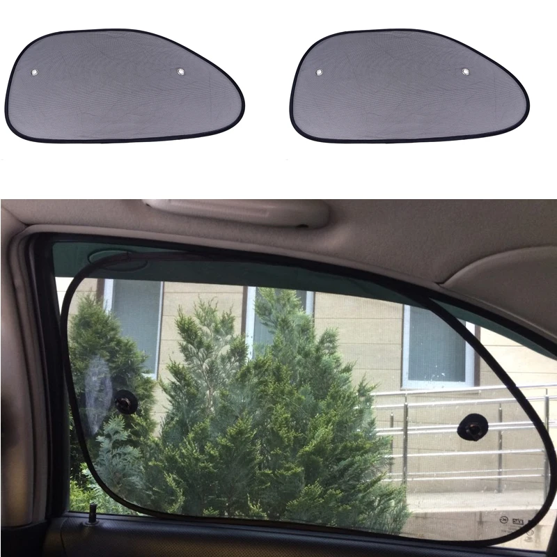 1air 65*38cm Black Car Sun Shade Side Window Sunshade Cover Mesh Visor Shield Screen Solar UV Protection FISHBERG car-window-covers-for-sun